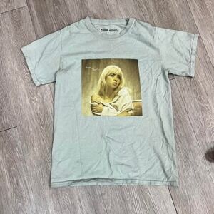 Billie Eilish Happier Than Ever Women's Graphic T Shirt Size Small Green